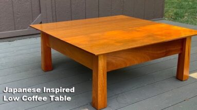 Japanese Inspired Square Coffee Table - Woodworking Furniture Project