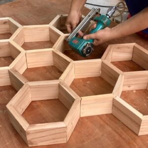 Woodworking Ideas Inspired By Bees // Tables Artistic Wooden Interior Decoration