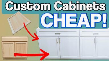 Upgrade Stock Cabinets | Small Laundry Room Makeover