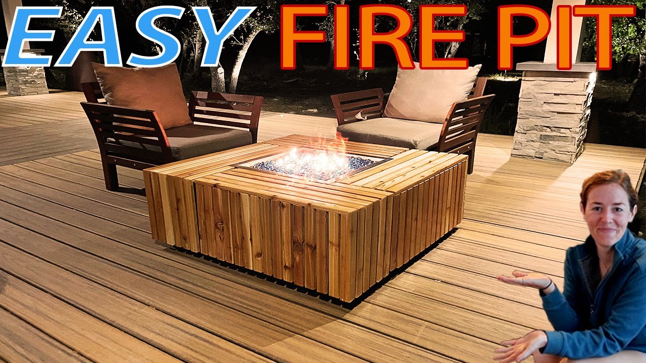DIY Fire Pit Table A Gas Burner Kit Makes It Easy