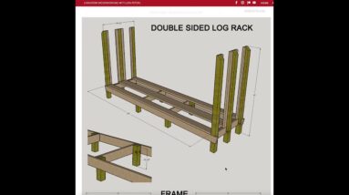Fire Log Rack - Free Plans & Project Video are on my Site. #shorts