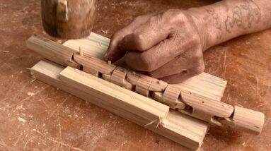 Useful DIY Woodworking Craft Ideas // How To Make A Adjustable Mobile Phone Holder With Joints