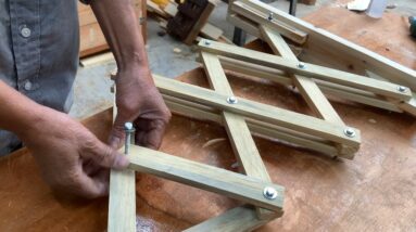Super Smart Woodworking Ideas // How To Make A Foldable Clothes Drying Rack