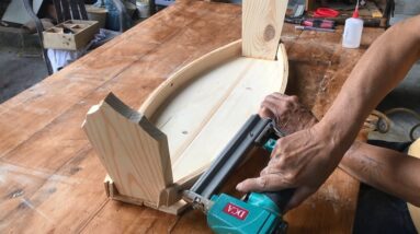 Skillful Woodworking Techniques // How To Make A Beautiful Rustic Flower Boat