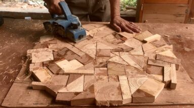 Ideas For Woodworking From Wood Chips // HowTo Make A Coffee Table With Extremely Low Cost