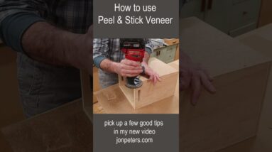 Peel and Stick Wood Veneer Waste Paper Bin #shorts