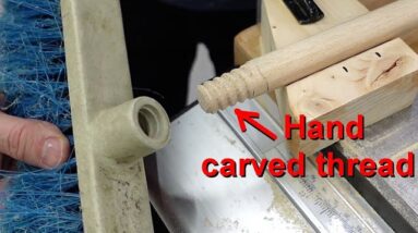 Broomstick with threaded end