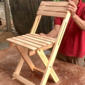 Mr  Phong's Smart Wooworking Idea //  How To Make A Simple And Easy Folding Chair To Save Wood