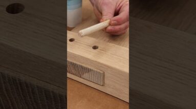 Pegged Mortise and Tenon Joint - Woodworking #shorts