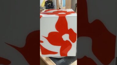 Cube End Table - A Painting and a Piece of Furniture #shorts