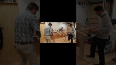 Lag Reinforced Wood Joint - Trestle Table #shorts