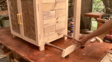 Unique Smart Wooden Cabinet Design Project // Steps To Make A Cabinet With Many Uses  - DIY!