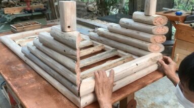 Ideas To Bring Life To Forgotten Logs // How To Make A Rustic Coffee Table From Recycled Wood