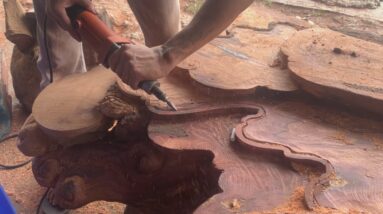 DIY Woodworking Project // Beautifully Carved Outdoor Tea Table By Craftsman