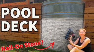 Above Ground Pool with Easy Stone Veneer