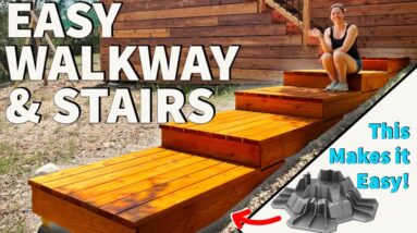 DIY Wooden Walkway with Stairs | Fast, Simple, Inexpensive