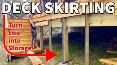 How to Install Deck Skirting and Stain a Deck