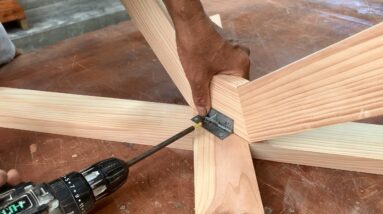 Very Practical And Easy Idea // How To Make A Unique Folding Table From Recycled Wood