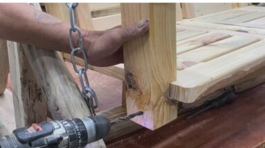 Easy Woodworking Project // Steps To Complete A Extremely Sturdy Swing From Scrap Wood