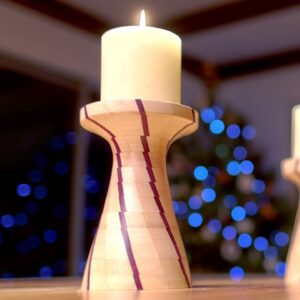 Woodturning Segmented Candle Stands