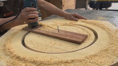 Ideas For Creating A Useful Entertainment Playground // Make Your Own Poker Table From Recycled Wood