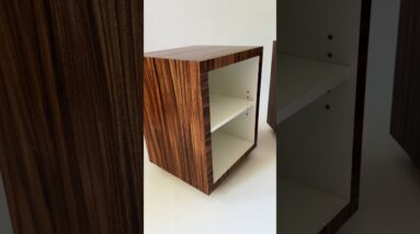 Hawaiian Monkey Pod Veneer Night Stands - Modern End Tables