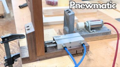 Pneumatic Pocket Hole Jig / Test Run - Will it Work?