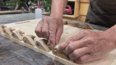 Innovative Method Of Making Wooden Sliding Rails // Wooden Cabinet With Unique Sliding Principle