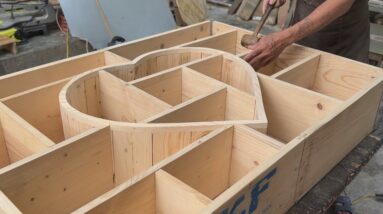 Don't Rush To Throw Away Wooden Bales, Reuse Them // Make Your Own Effective Recycled Wood Bookshelf