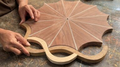 DIY Woodworking Art Projects // Handmade Wooden Wall Clock With Epoxy Resin