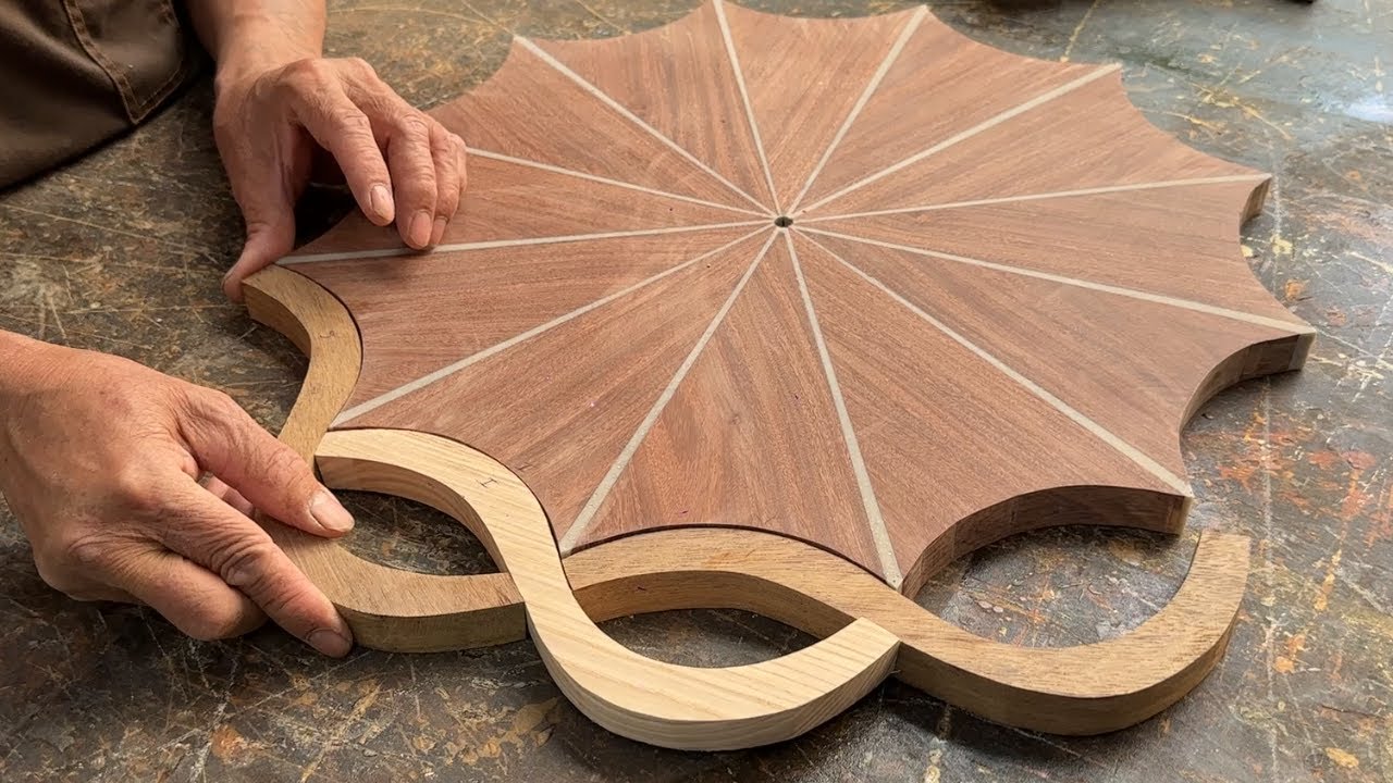 DIY Woodworking Art Projects // Handmade Wooden Wall Clock With Epoxy Resin