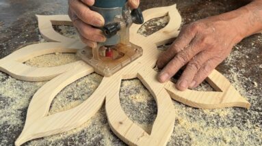 Unique Creative Wood Recycling Design // How To Make A Beautiful Wall Clock With CD As The Highlight