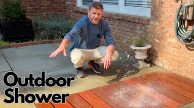Outdoor Shower / Dry Well and Wood Platform