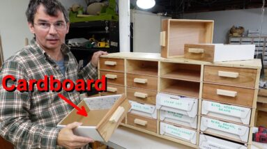 Cubbies for cardboard boxes and drawers