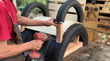 Perfect Creative Recycled Woodworking Ideas // Tutorial On Making Unique Chairs From Waste Tires