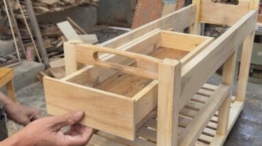DIY Ideas From Pallet Wood // How To Make A Shoe Rack With A Modern Design To Keep Up With The Trend