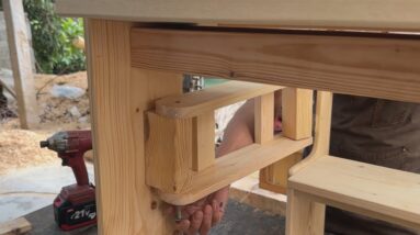 How To Make A Foldable Children's Study Table To Save Space // Creative Project From Wooden Pallets