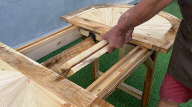 Creative Woodworking Projects From Recycled Wood // Tutorial To Make A Table With Unique Hidden Uses