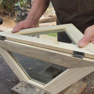 I didn't Expect The Way The Cabinet Door Opened To Be So Cool // Unique Design From Wooden Pallets