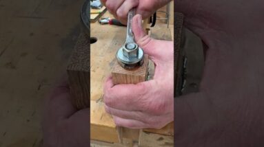 Tapping Threads in a Wooden Mallet Handle