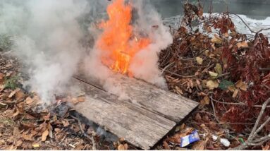 Rescue Wood From A Big Fire // Build A Large Dining Table From Discarded Burnt Wood