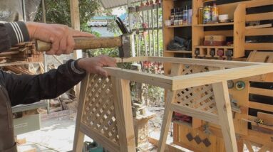 The Great Mindset and Skills Of A Craftsman // How To Build A Neat Garden Table And Chair Set