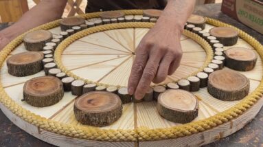 Creative Handmade Wooden Clock // Make Your Own Large Wooden Clock From Dry Branches