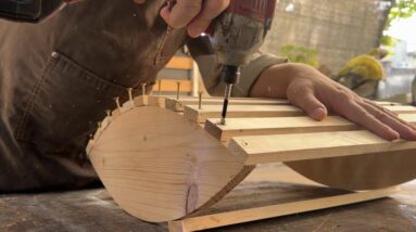 Great Ideas And Solutions For The Kitchen // Use Recycled Wood To Make Unique Vegetable Shelves