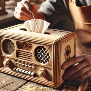 Make A Vintage Radio Inspired Paper Box // DIY Woodworking Craft Ideas