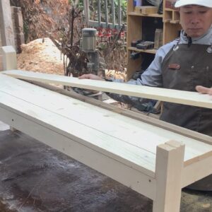 Efficient Woodworking Projects For Life // How To Make A Unique Sturdy Bench From Recycled Wood