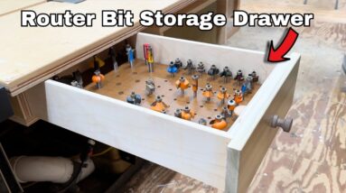 Make a Router Bit Storage Drawer / Woodworking Organization