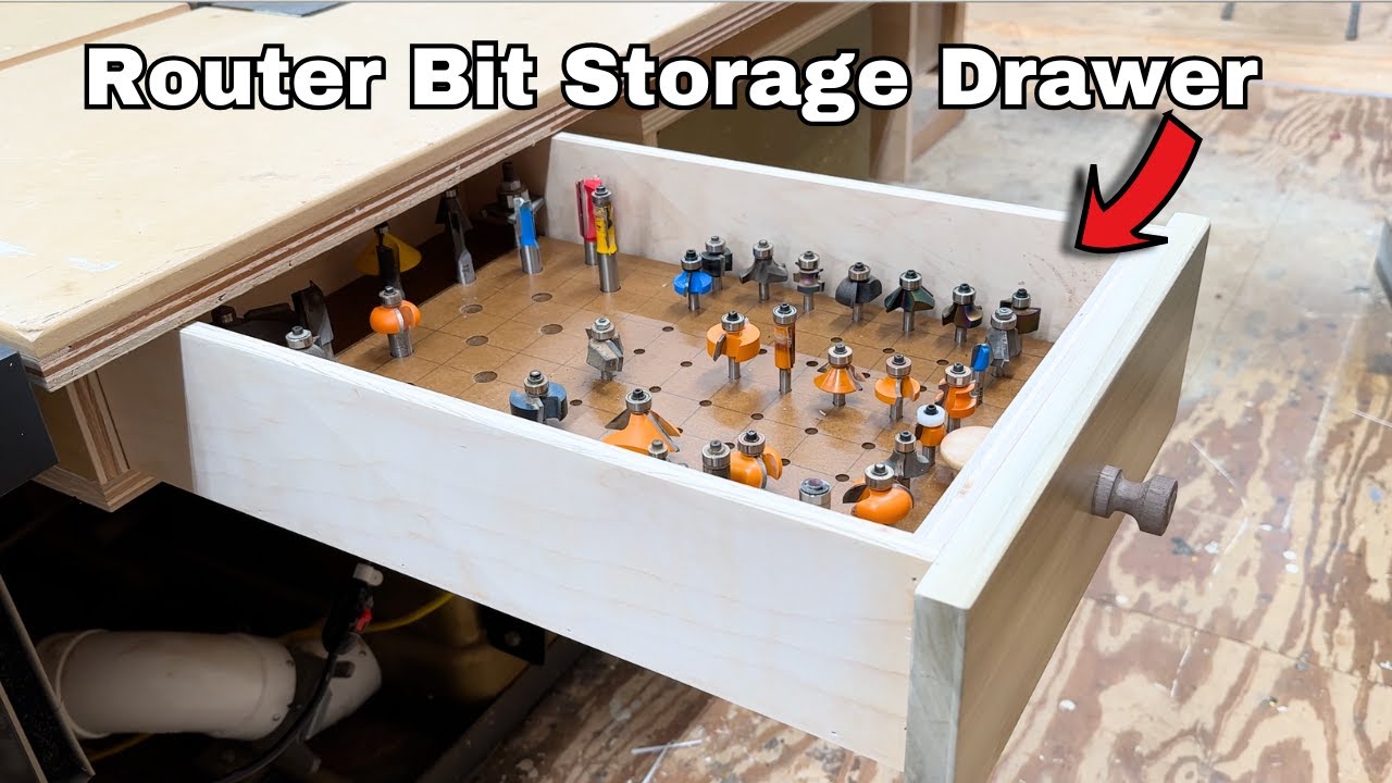 Make A Router Bit Storage Drawer / Woodworking Organization