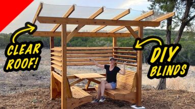 Pergola with Built-In Table+Seating | Easy Build!