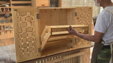 Useful Woodworking Applied To Life // DIY Cabinet With Folding Table Inside From Pallet Wood